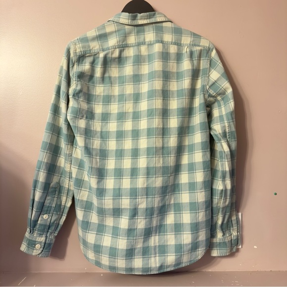 J.Crew Flannel Shirt Checks Light Mint Men Size S - Picture 7 of 7